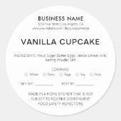 ベーカリーホームアレルギーの法的免許 ラウンドシール (正面)