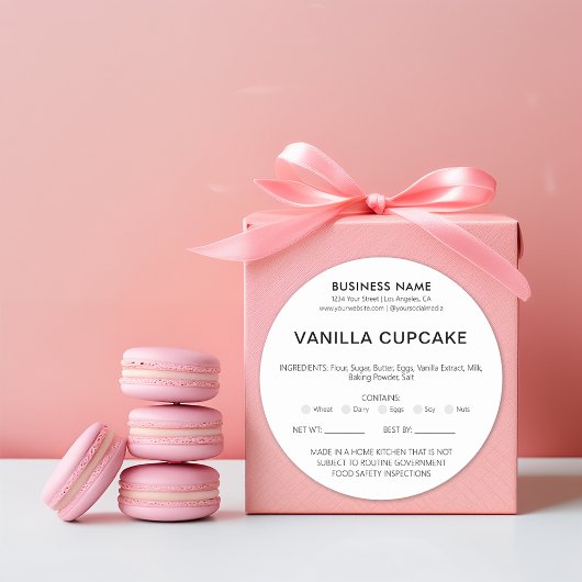 ベーカリーホームアレルギーの法的免許 ラウンドシール