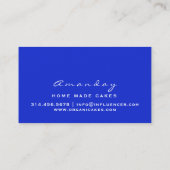 ベーカリーホームメイドケーキロゴマフィン金ゴールドブルー 名刺 (裏面)