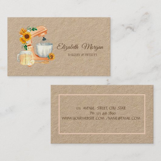ベーカリーミキサーサンフラワークラフト 名刺 (正面/裏面)