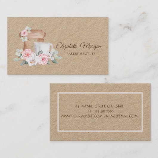 ベーカリーミキサーフラワークラフト 名刺 (正面/裏面)