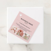 ベーカリーミニマルピンクカスタムラベル写真ビジネス フェイバータグ (インサイチュ)