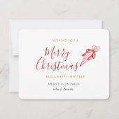 ベーカリーメリークリスマスビジネスホリデーカード シーズンカード (正面)