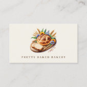 ベーカリーモダンウォーター色パン 名刺 (正面)