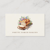 ベーカリーモダンウォーター色パン 名刺 (正面)