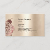 ベーカリーモダンカップケーキシェフケータリングスイーツペストリー 名刺 (裏面)