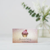 ベーカリーモダンカップケーキシェフケータリングスイーツペストリー 名刺 (スタンド正面)