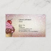 ベーカリーモダンカップケーキシェフケータリングスイーツペストリー 名刺 (裏面)