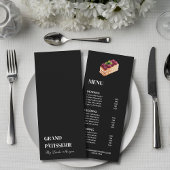 ベーカリーモダンカフェメニューおよび価格表カード 招待状