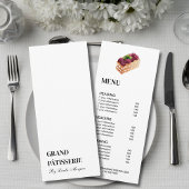 ベーカリーモダンカフェメニューおよび価格表カード 招待状