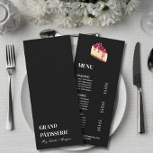 ベーカリーモダンカフェメニューおよび価格表カード 招待状