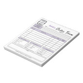 ベーカリーモダンカフェ紫色の注文型枠メモ帳 ノートパッド (回転)