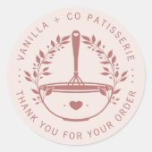 ベーカリーモダンペストリーのお客様ありがとうございます ラウンドシール (正面)