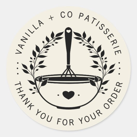 ベーカリーモダンペストリーのお客様ありがとうございます ラウンドシール (正面)