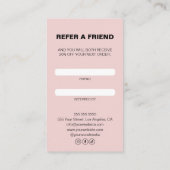 ベーカリーモノグラムロゴビジネス紹介カード ロイヤリティカード (裏面)