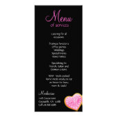 ベーカリーラックカードカップケーキピンクエレガント金ゴールド ラックカード (裏面)