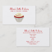 ベーカリーレッドベルベットカップケーキ名刺 名刺 (正面/裏面)