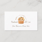 ベーカリーロイヤリティカードカップケーキチョコレートマフィン 名刺 (正面)