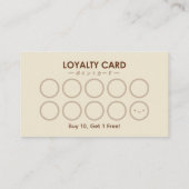 ベーカリーロイヤリティカードブレッドローフウォーターカラー素朴 名刺 (裏面)