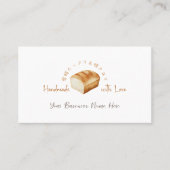 ベーカリーロイヤリティカードブレッドローフウォーターカラー素朴 名刺 (正面)