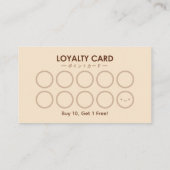 ベーカリーロイヤリティカードベアパン水の色かわいい 名刺 (裏面)