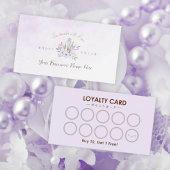 ベーカリーロイヤリティカードベーキング器具パープルフローラ 名刺
