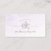 ベーカリーロイヤリティカードベーキング器具パープルフローラ 名刺 (正面)