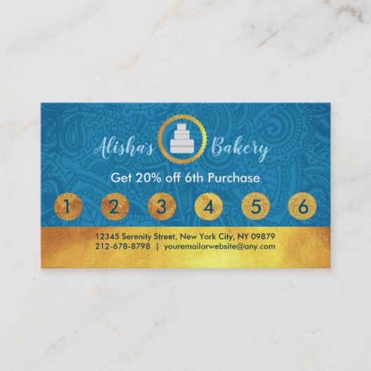 ベーカリーロイヤリティカード名刺 名刺 (正面)