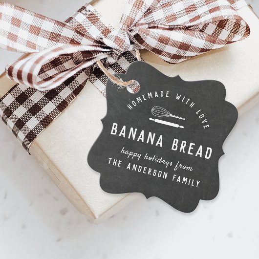 ベーカリーロゴホリデーベーキングギフトシャルボード フェイバータグ