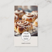 ベーカリーロゴ写真QRコードtan名刺 名刺 (正面)