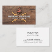 ベーカリーロゴ |木材 名刺 (正面/裏面)