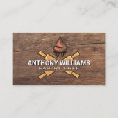 ベーカリーロゴ |木材 名刺 (正面)