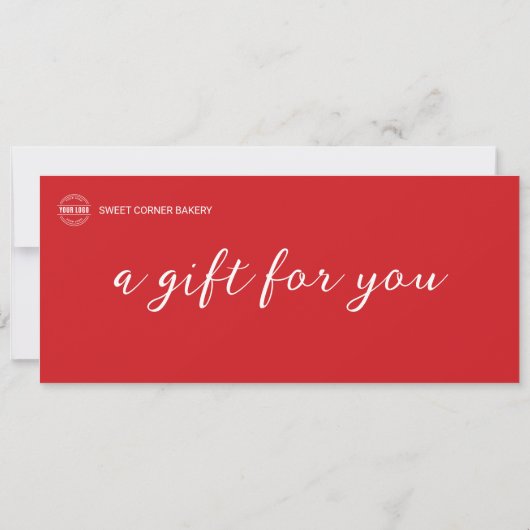 ベーカリー休暇提供ビジネスロゴギフト券 (裏面)