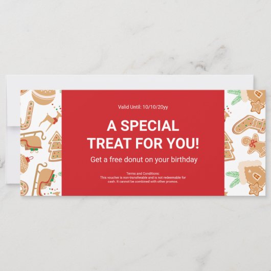 ベーカリー休暇提供ビジネスロゴギフト券 (正面)