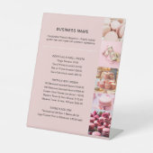 ベーカリー価格リストのカスタム写真 台座サイン (正面)