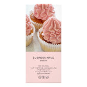 ベーカリー価格リストカスタムフォトQRピンク ラックカード (裏面)