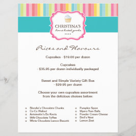 ベーカリー価格表フライヤー チラシ