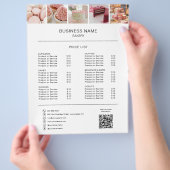 ベーカリー写真ソーシャルメディアホワイトプライスリスト チラシ (手)