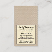 ベーカリー割引クーポンロイヤリティ紹介垂直 名刺 (裏面)