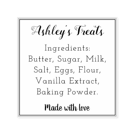 ベーカリー原料自家製焼いた品 セルフインキングスタンプ (デザイン)