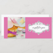 ベーカリー又はカップケーキ業のギフト券 (正面/裏面)