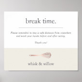 ベーカリー又はケーターブレークルーム/キッチンコビデセーフティ ポスター (正面)