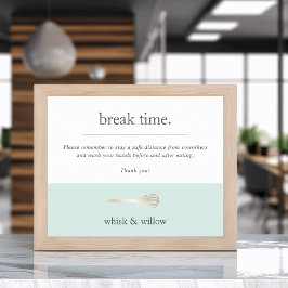 ベーカリー又はケーターブレークルーム/キッチンコビデセーフティ ポスター