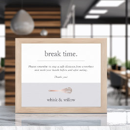 ベーカリー又はケーターブレークルーム/キッチンコビデセーフティ ポスター