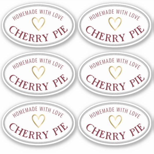 ベーカリー又はハート付き市場の食品ラベル シール (正面)