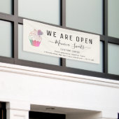 ベーカリー及びカエリーのビジネスショップバナー 横断幕 (ビルの外側)