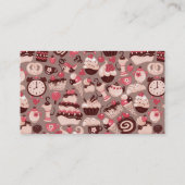 ベーカリー及びカフェピンク及びチョコレート 名刺 (裏面)