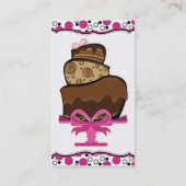 ベーカリー及びケーキチョコレート積み過ぎの名刺 名刺 (裏面)