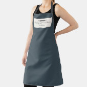 ベーカリー名カスタム深いミッドナイトブルーシェフ+スタッフ エプロン (インサイチュ)