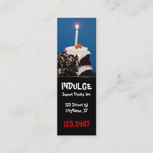 ベーカリー名刺ブックマーク スキニー名刺 (正面)